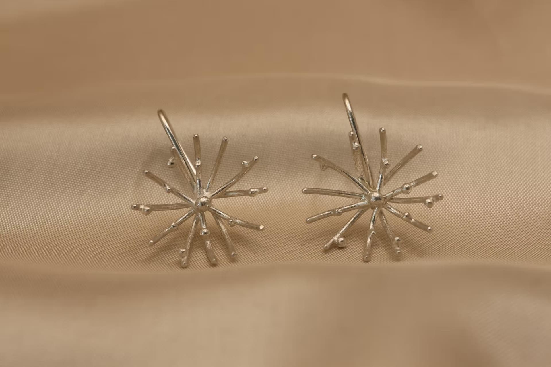 Zilveren oorbellen sneeuwvlok